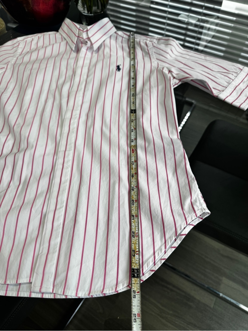 Ralph Lauren White Shirt with Pink Stripes - Picture 13 of 16